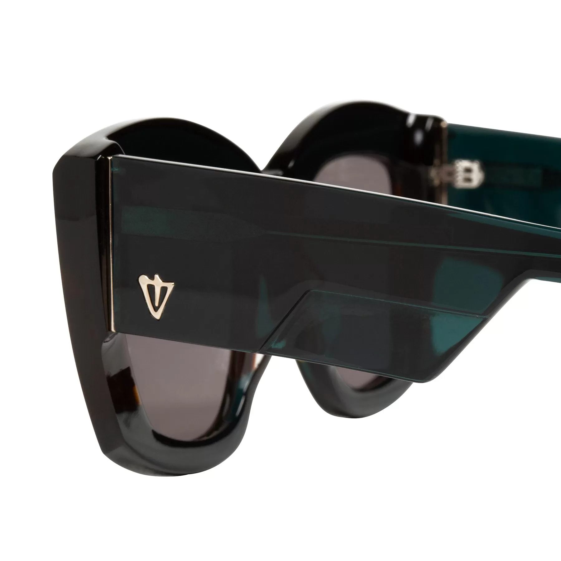 Coltrane | Sunglasses - Dark Sea Green w. Tort Centre / Brown Lens