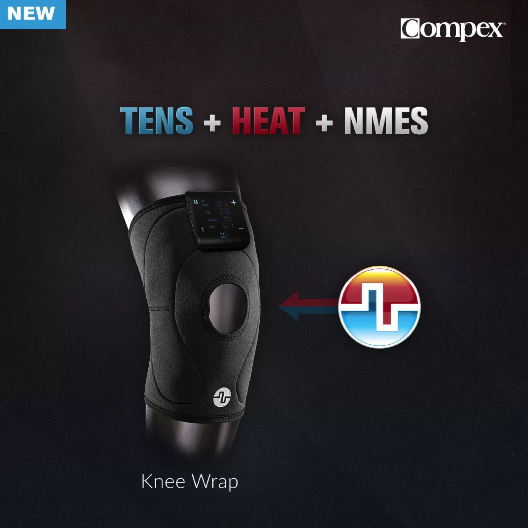 Compex Electronic Heated Knee Wrap | Pre-Order Late June