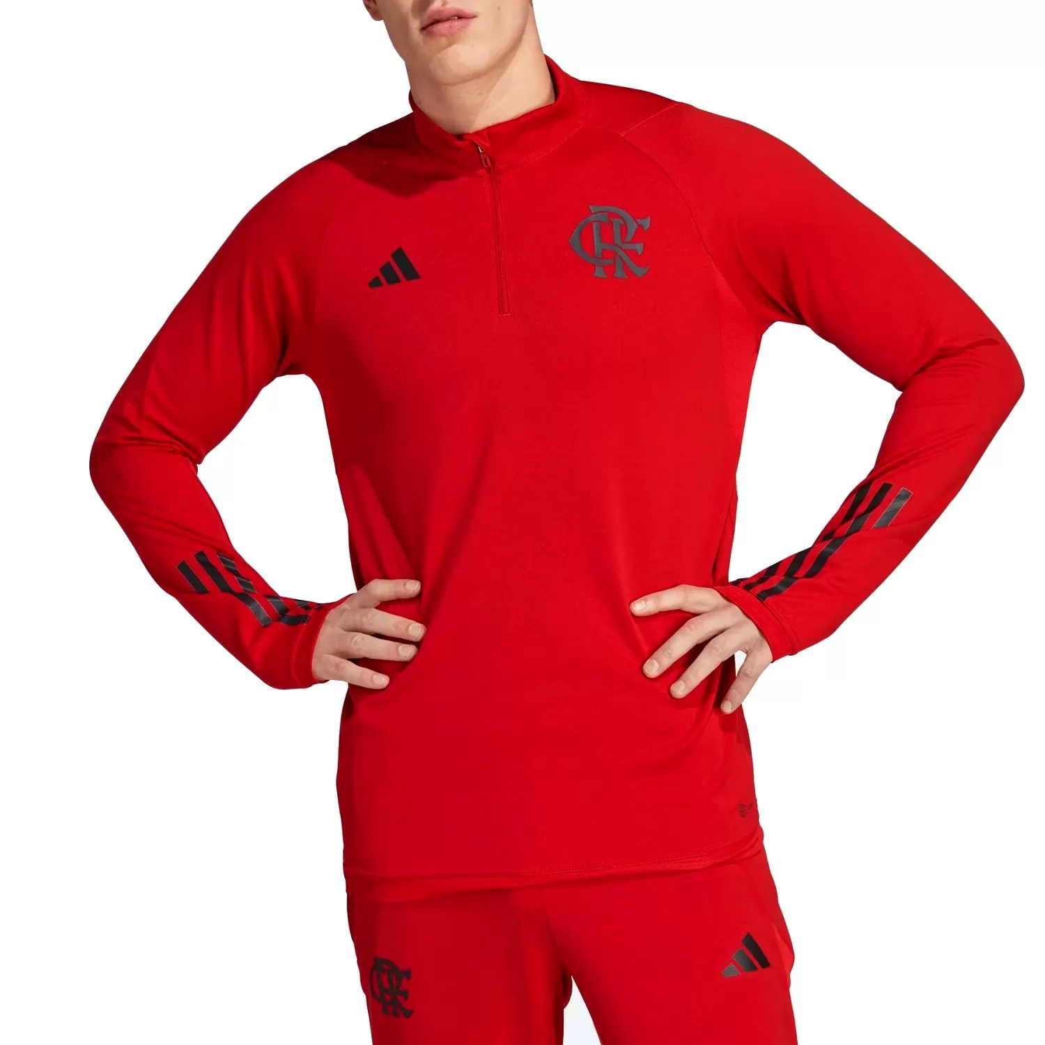 CR Flamengo red training technical Soccer tracksuit 2023/24 - Adidas