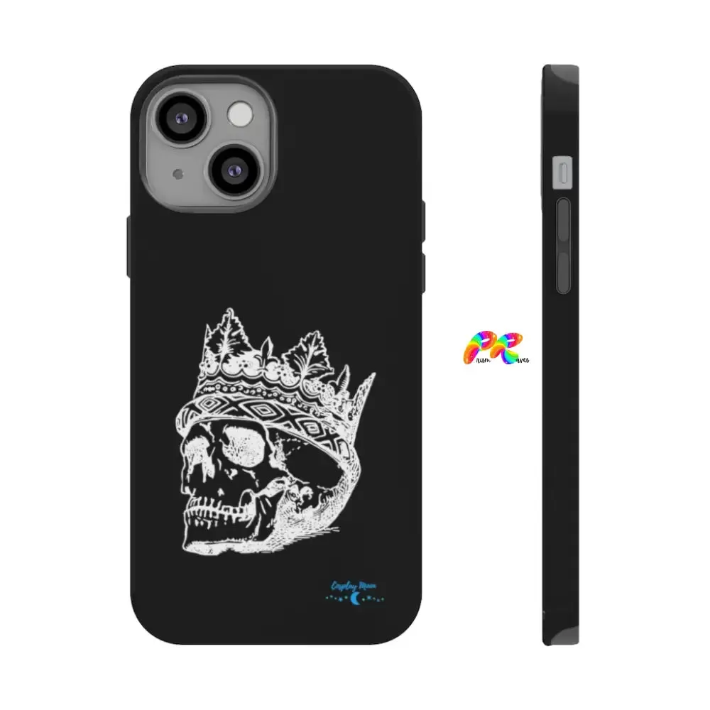 Crowned Skull Impact-Resistant iPhone Cases, Black