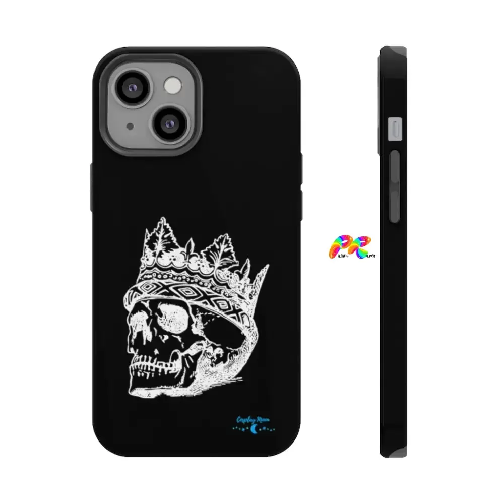 Crowned Skull Impact-Resistant iPhone Cases, Black