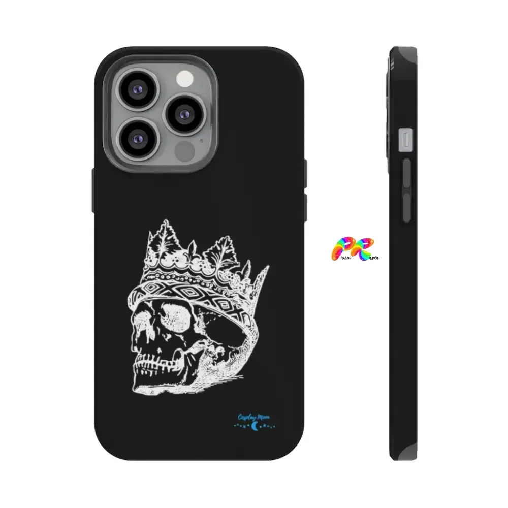 Crowned Skull Impact-Resistant iPhone Cases, Black