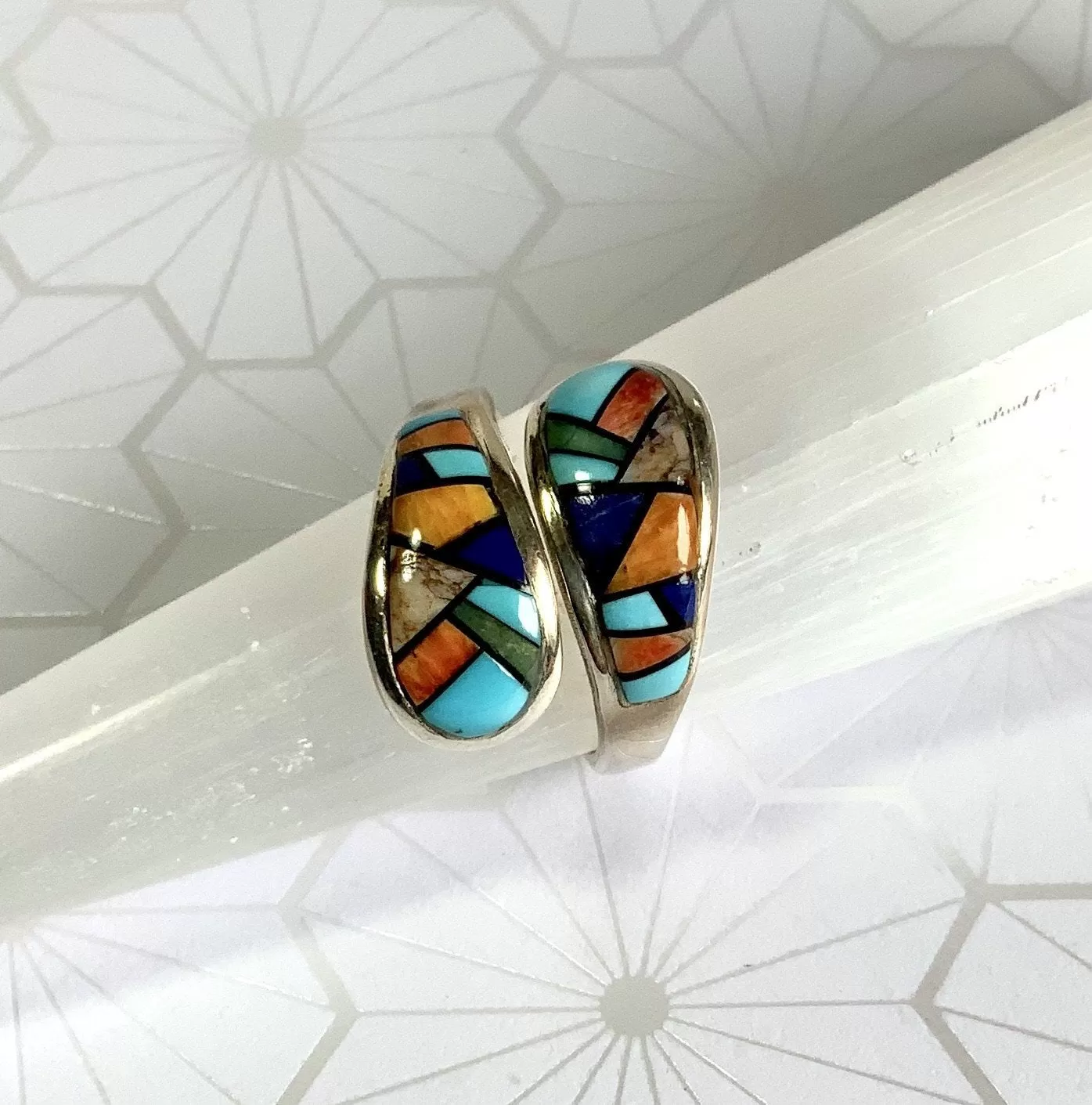 Desert Flowers Turquoise Inlay Ring