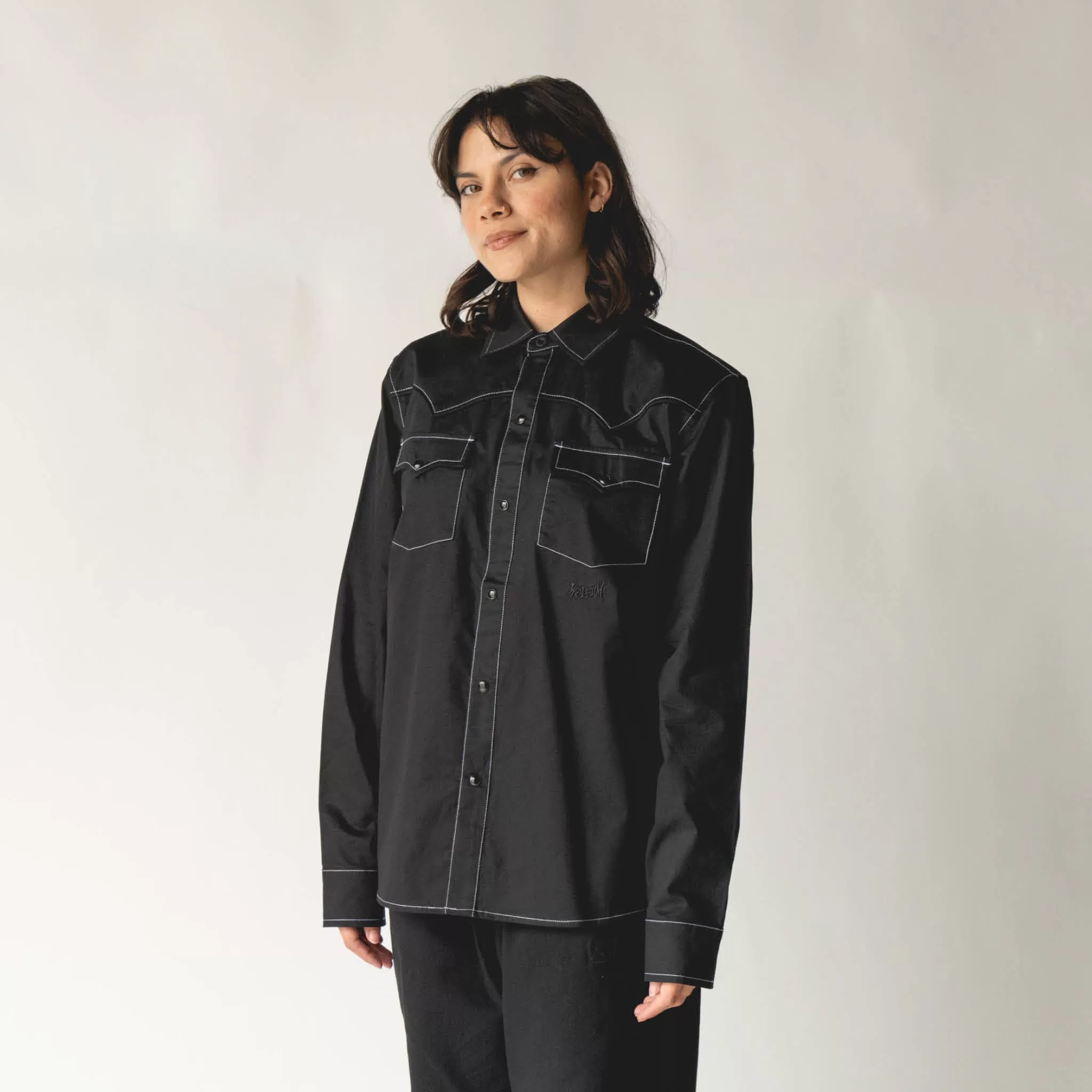 Desperado Twill Wester Shirt - Black