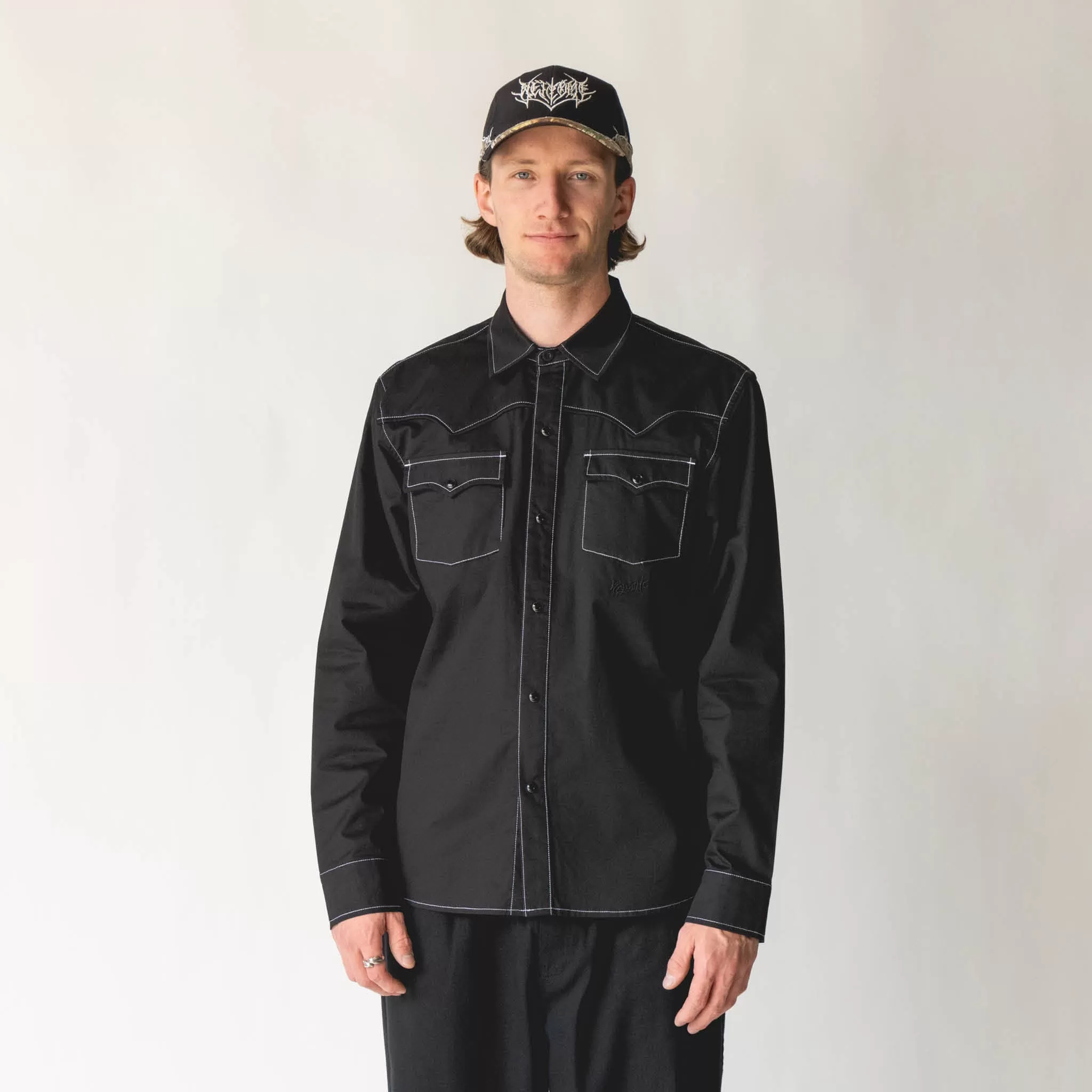 Desperado Twill Wester Shirt - Black