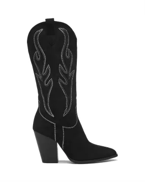 Diamond Cowboy Boot Black