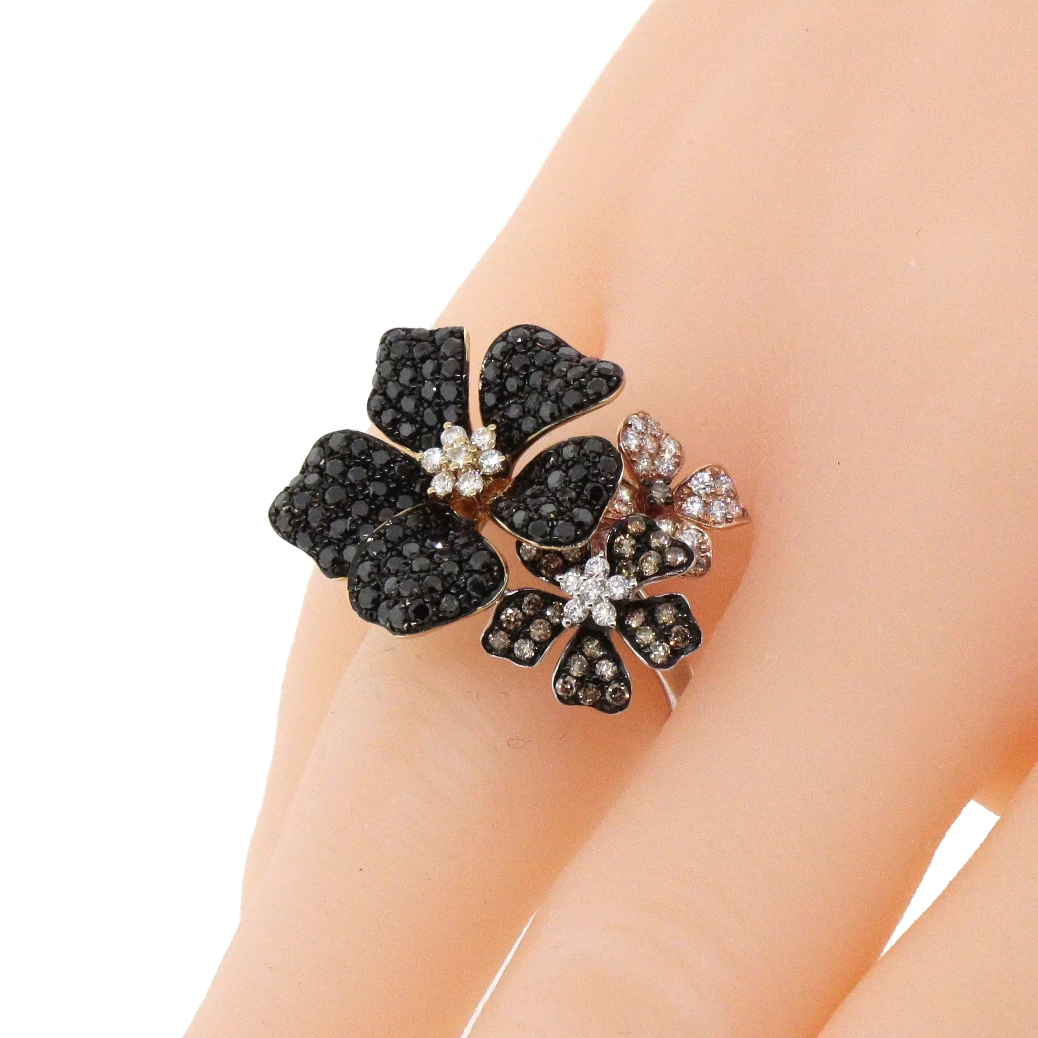 Effy Nature Multi Color Diamond Flower Ring