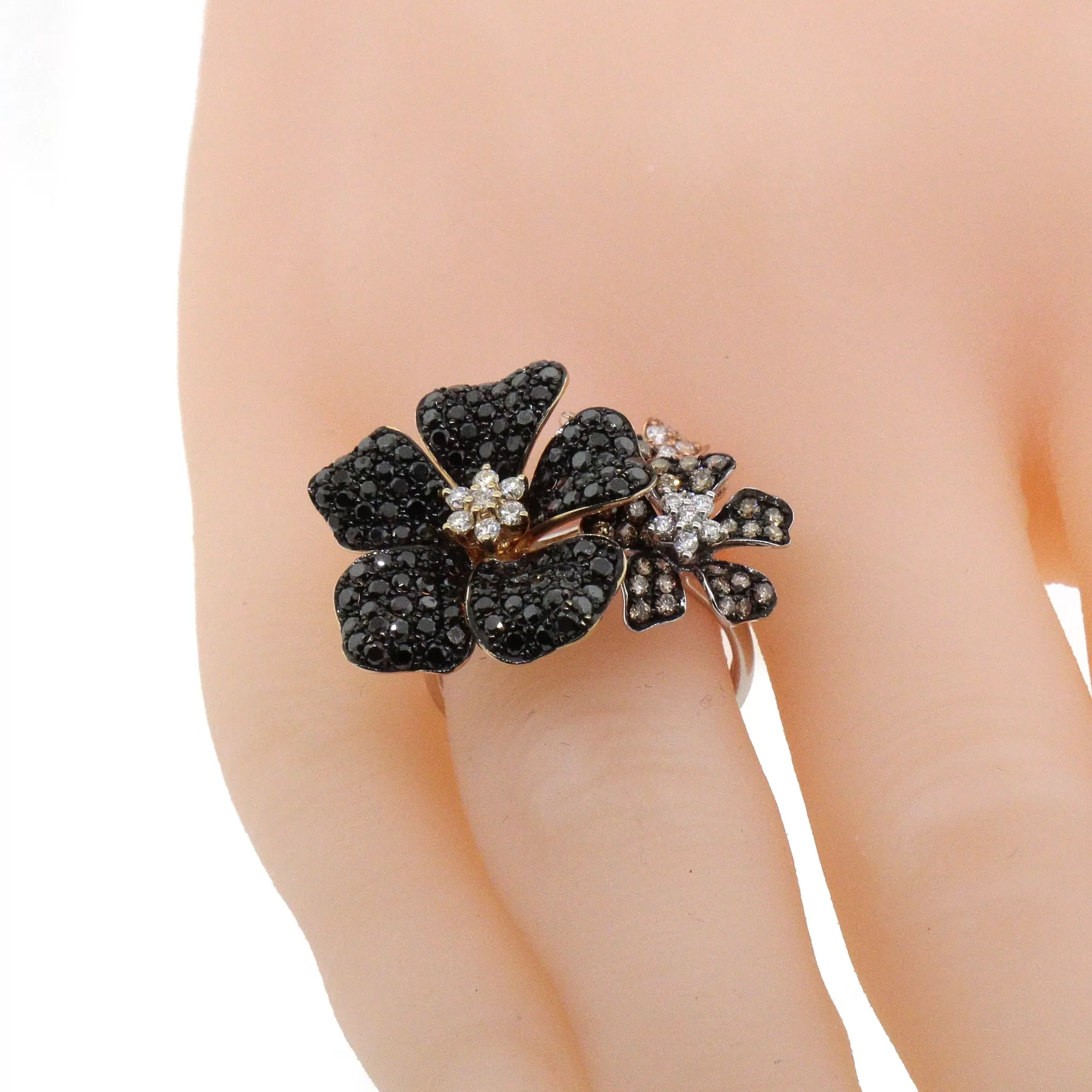 Effy Nature Multi Color Diamond Flower Ring