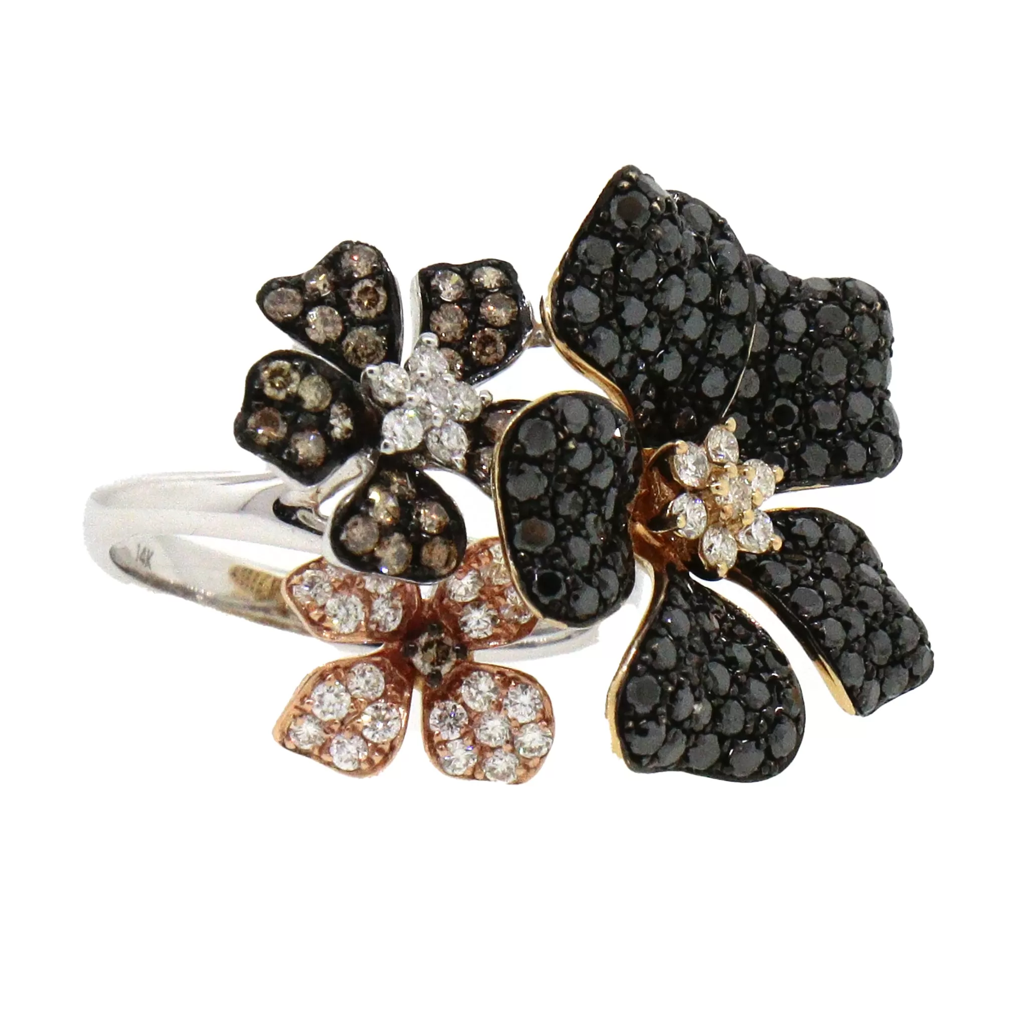 Effy Nature Multi Color Diamond Flower Ring