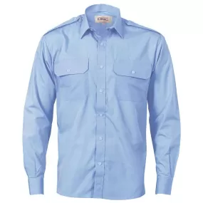 Epaulette Long Sleeve Work Shirt