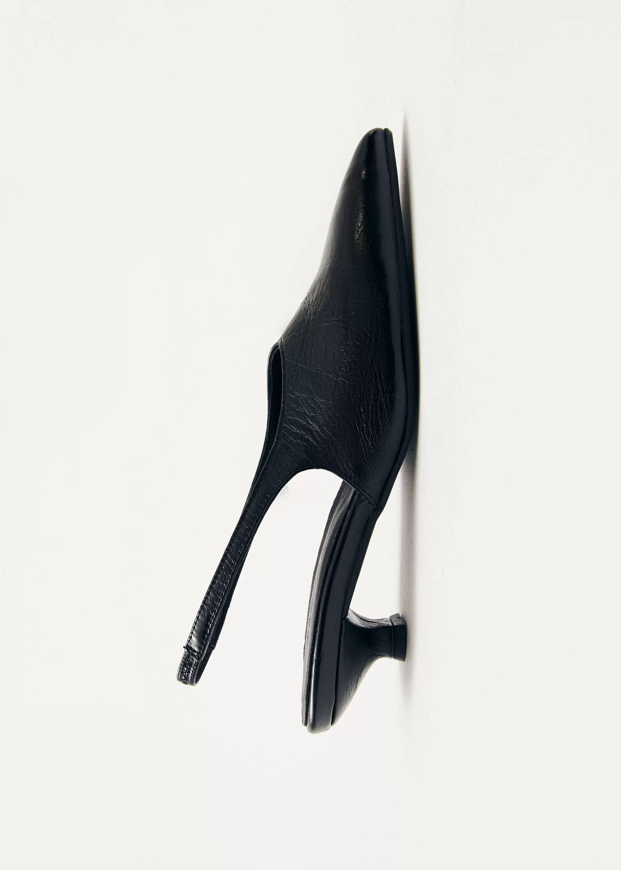 Eros Black Leather Pumps