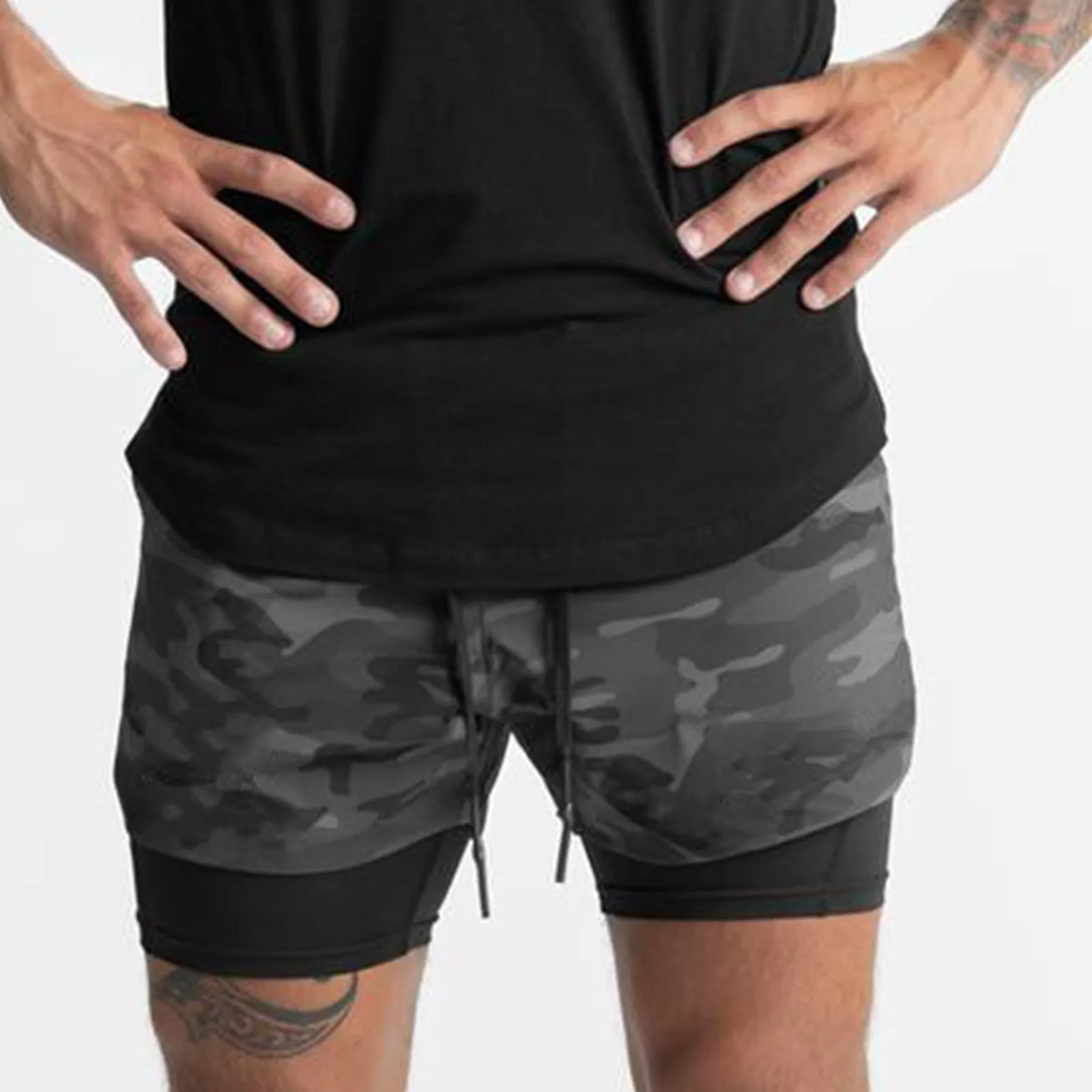 ESSENTIAL COLORFUL POCKET 2 IN 1 5'' INSEAM RUNNING SHORTS