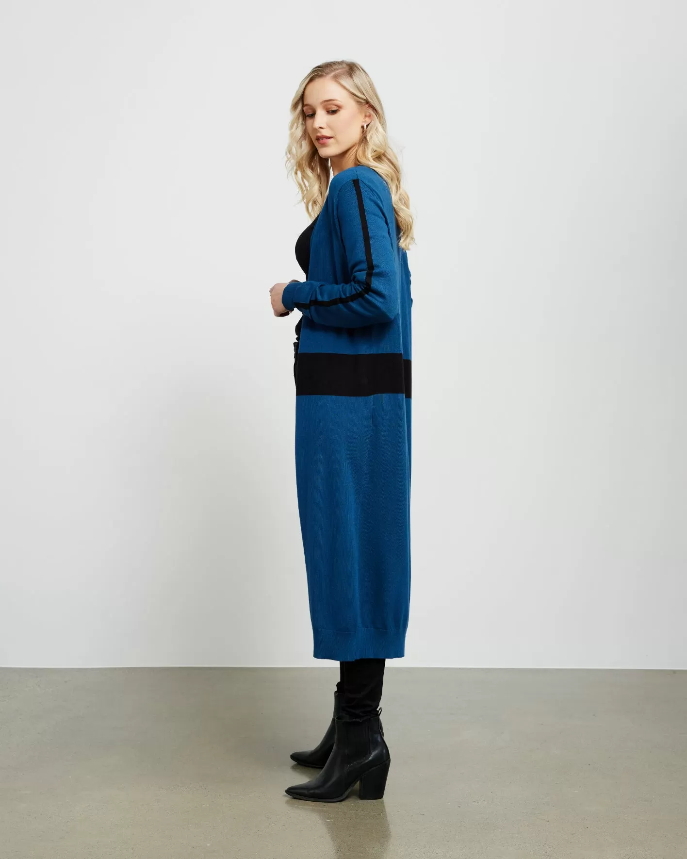 Et Alia Kyle Knit Cardi - Antique Blue/Black