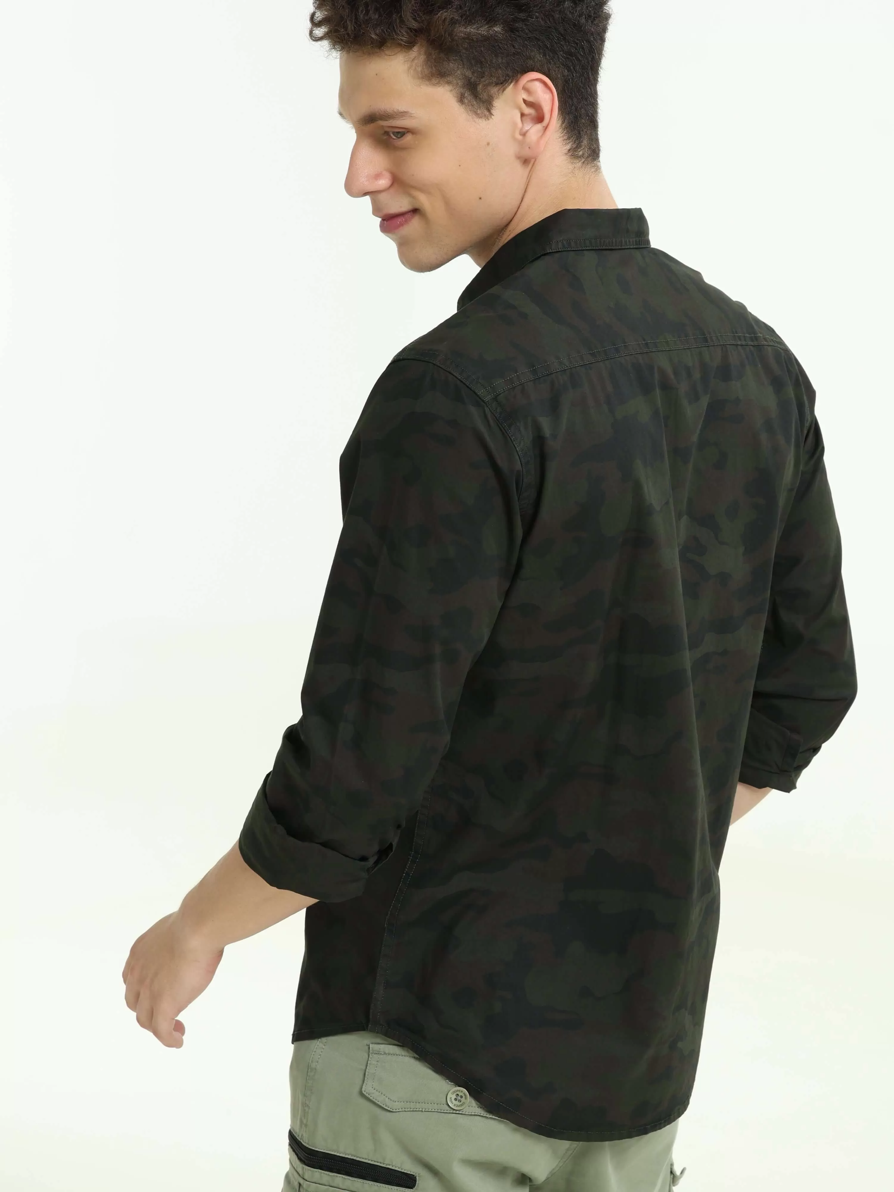 ETLS/72 Camo Cargo navy green shirt