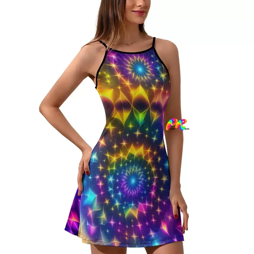 Exotic Neon Rave Dress