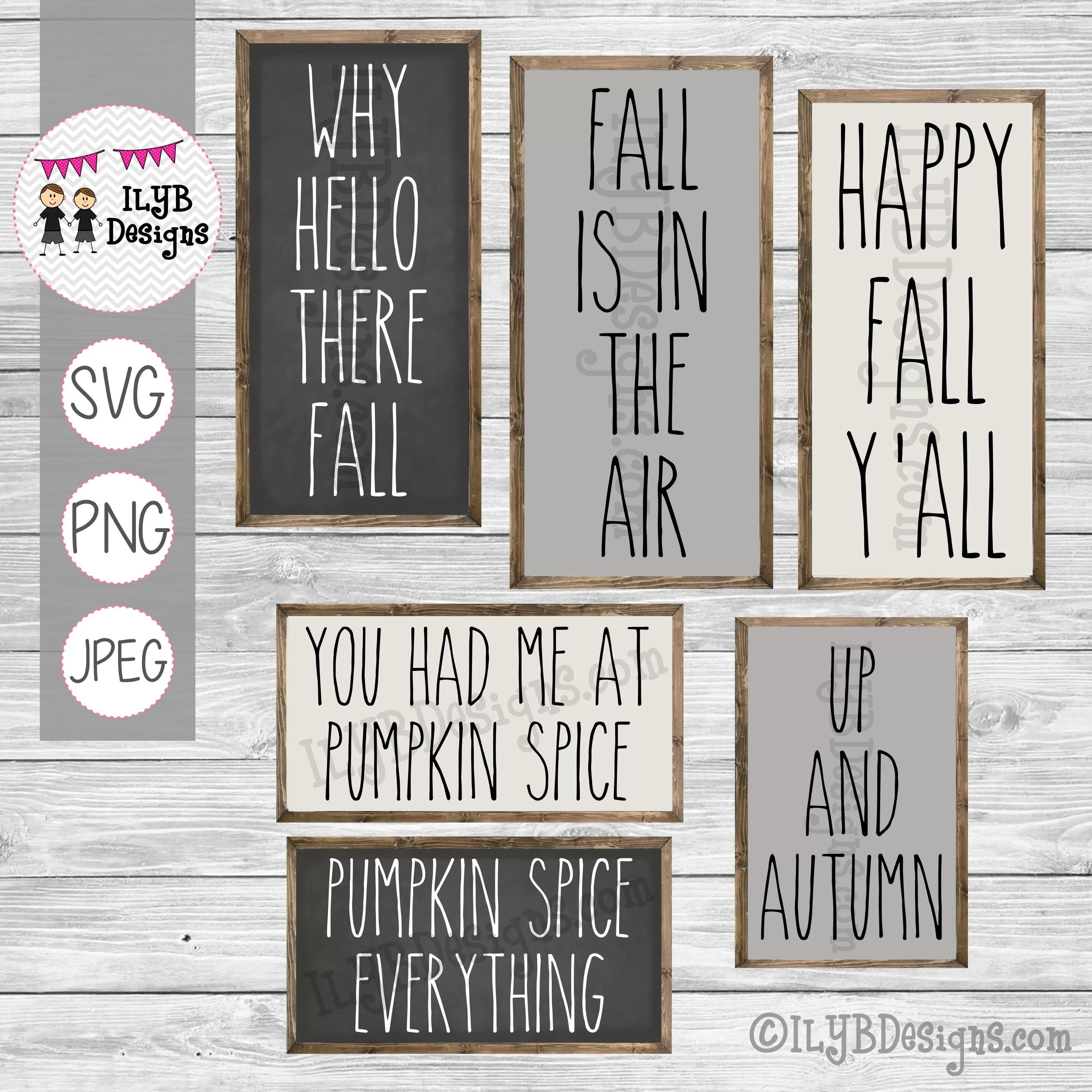 Fall Sayings SVG, PNG, and JPEG Cut Files