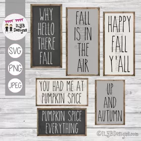 Fall Sayings SVG, PNG, and JPEG Cut Files