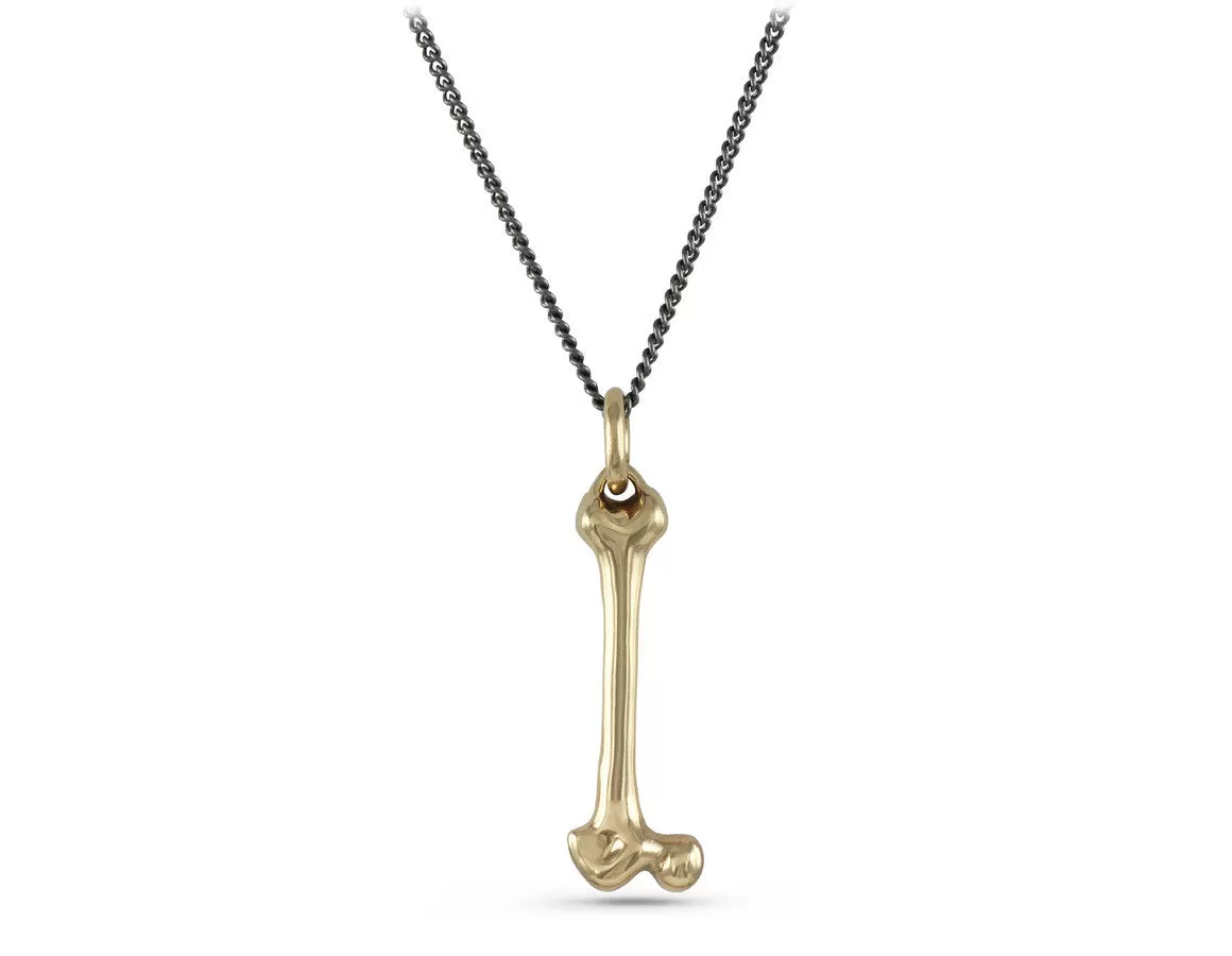 Femur Bone Necklace - Bronze