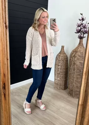 FINAL SALE - Together Again Natural Crochet Cardigan