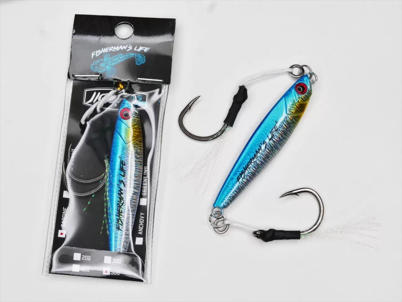 Fisherman's Life® Jiggy Jigs 20g, 30g, 40g 50g (Four Color Variations)