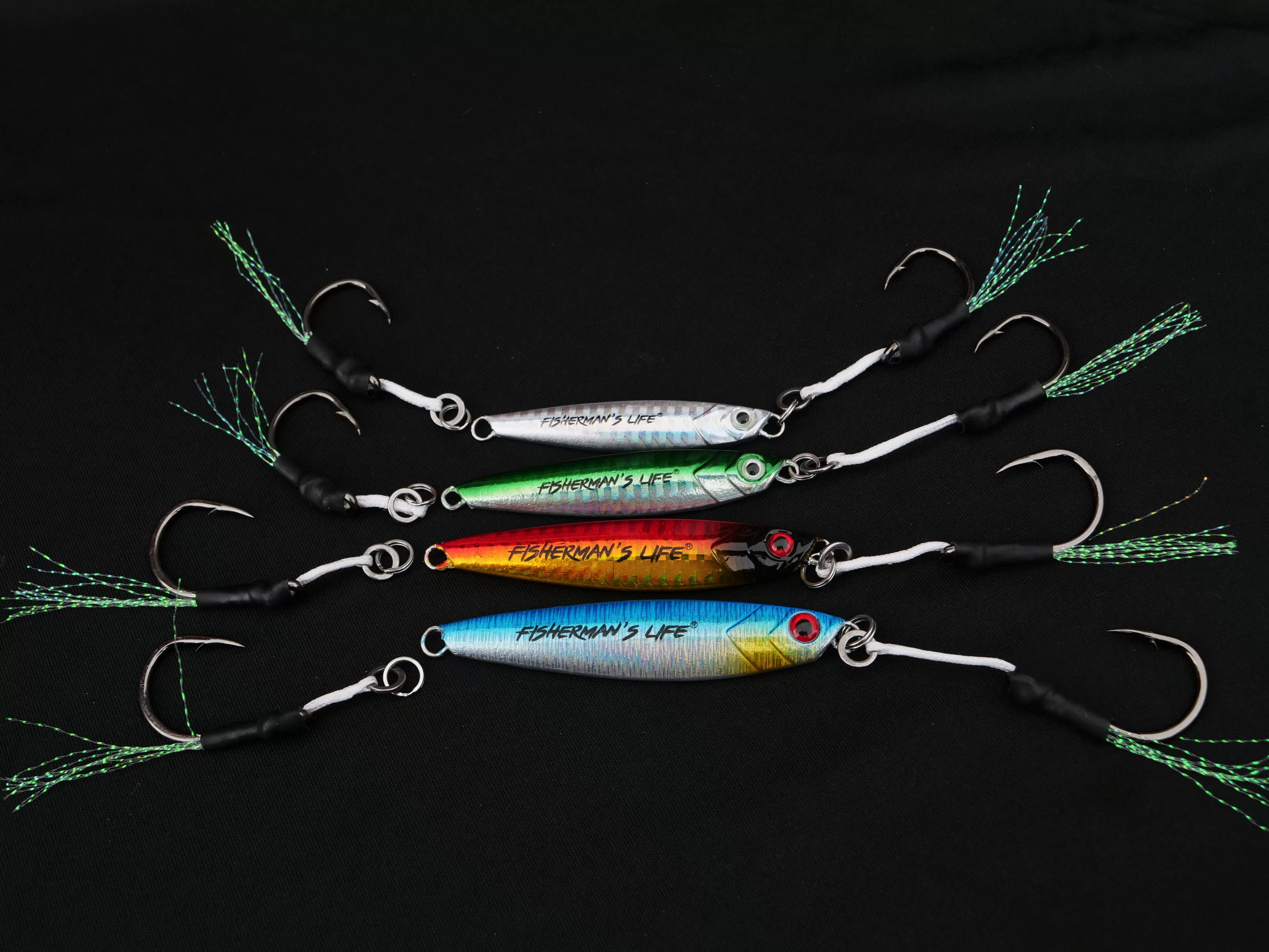 Fisherman's Life® Jiggy Jigs 20g, 30g, 40g 50g (Four Color Variations)