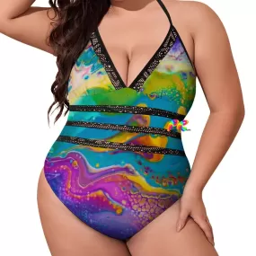 Fluid Palette Plus Size Festival Swimsuit