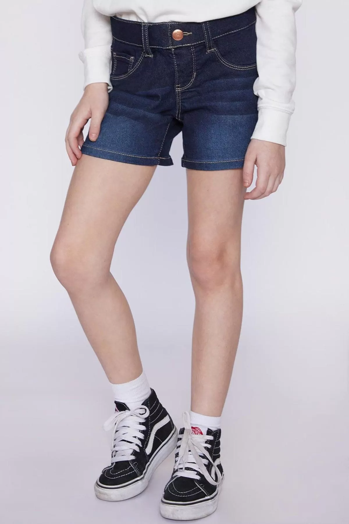 Girls Pull-On Denim Shorts