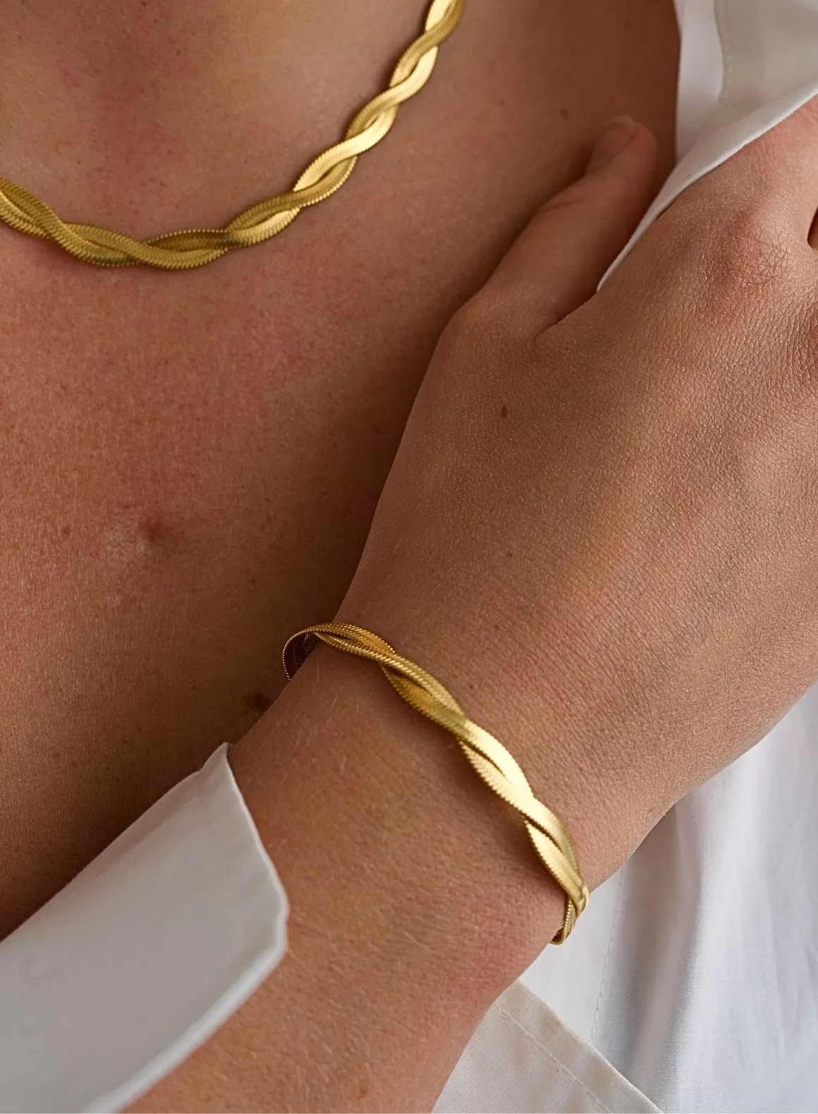 Gold Waterproof Braid Bracelet