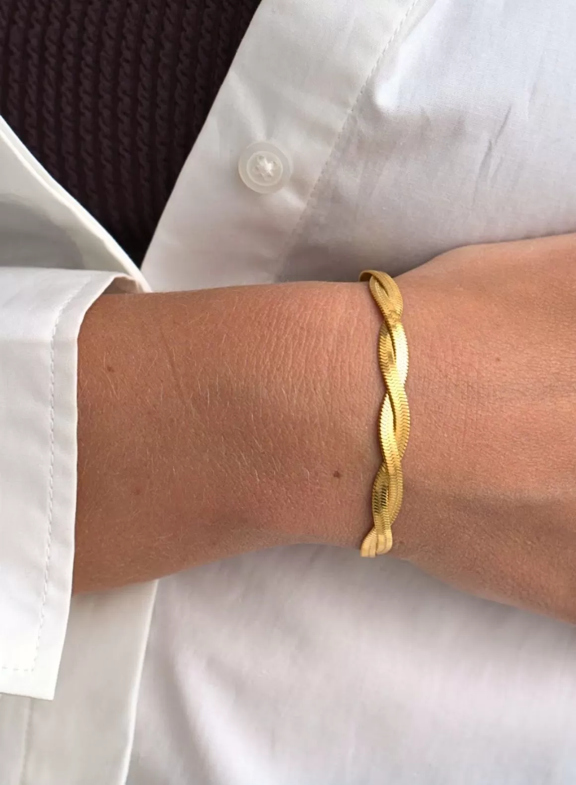 Gold Waterproof Braid Bracelet