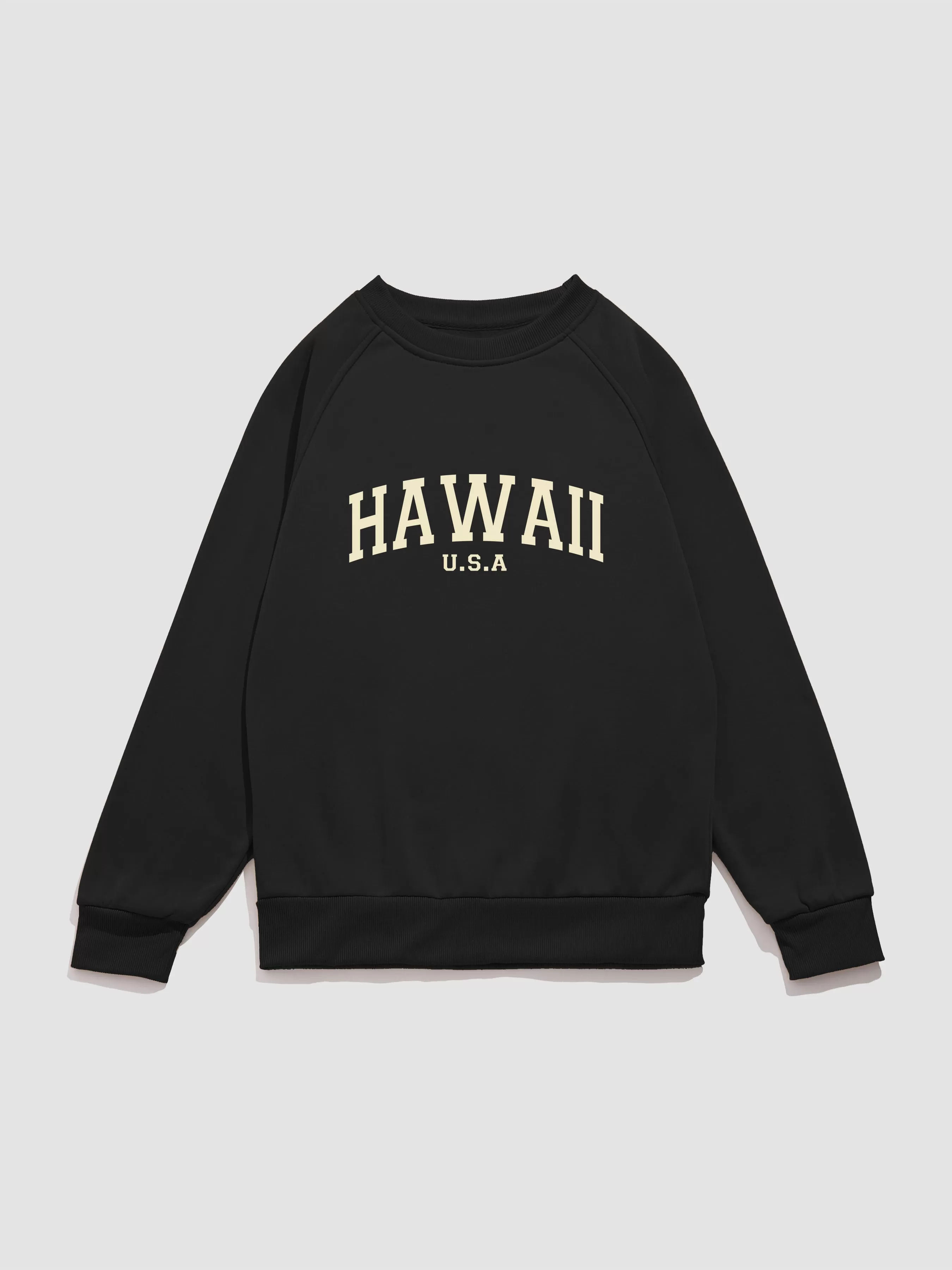 Hawaii Letter Print Sweatshirt