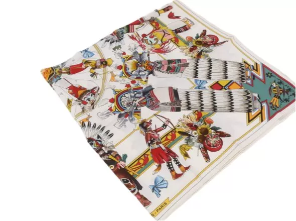 Hermes Carre 90 BY Kermit Oliver: Kachinas scarf