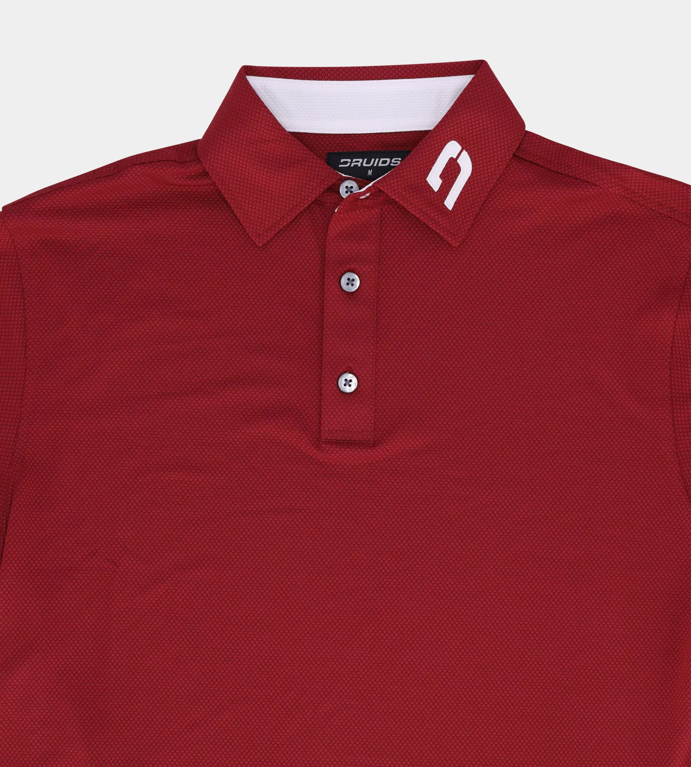 HONEYCOMB POLO - BURGUNDY