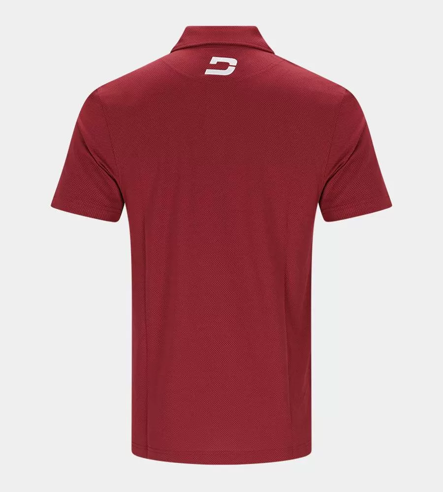 HONEYCOMB POLO - BURGUNDY