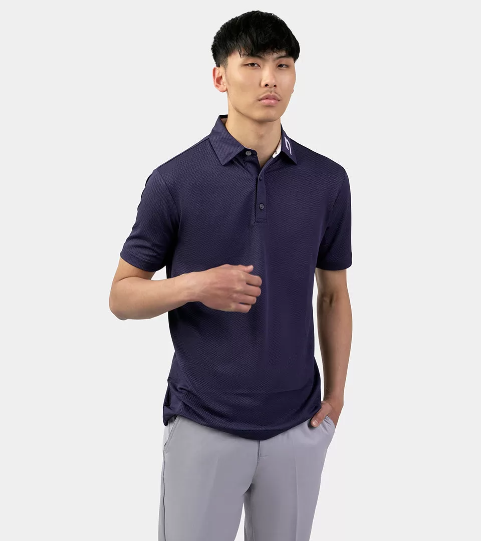 HONEYCOMB POLO - NAVY