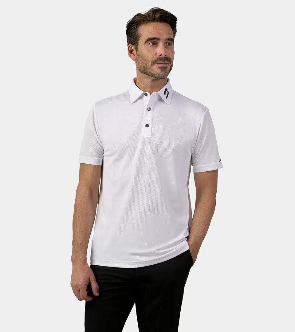 HONEYCOMB POLO - WHITE