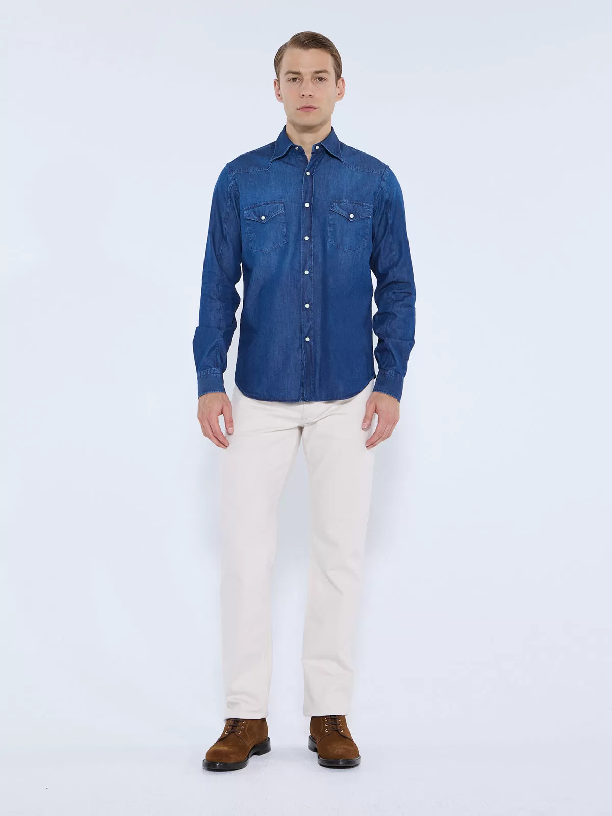 Indigo Denim Western Shirt