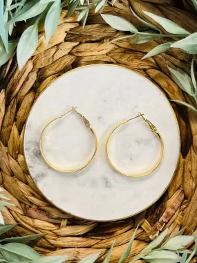 Jazmine Hoop Earrings  Gold