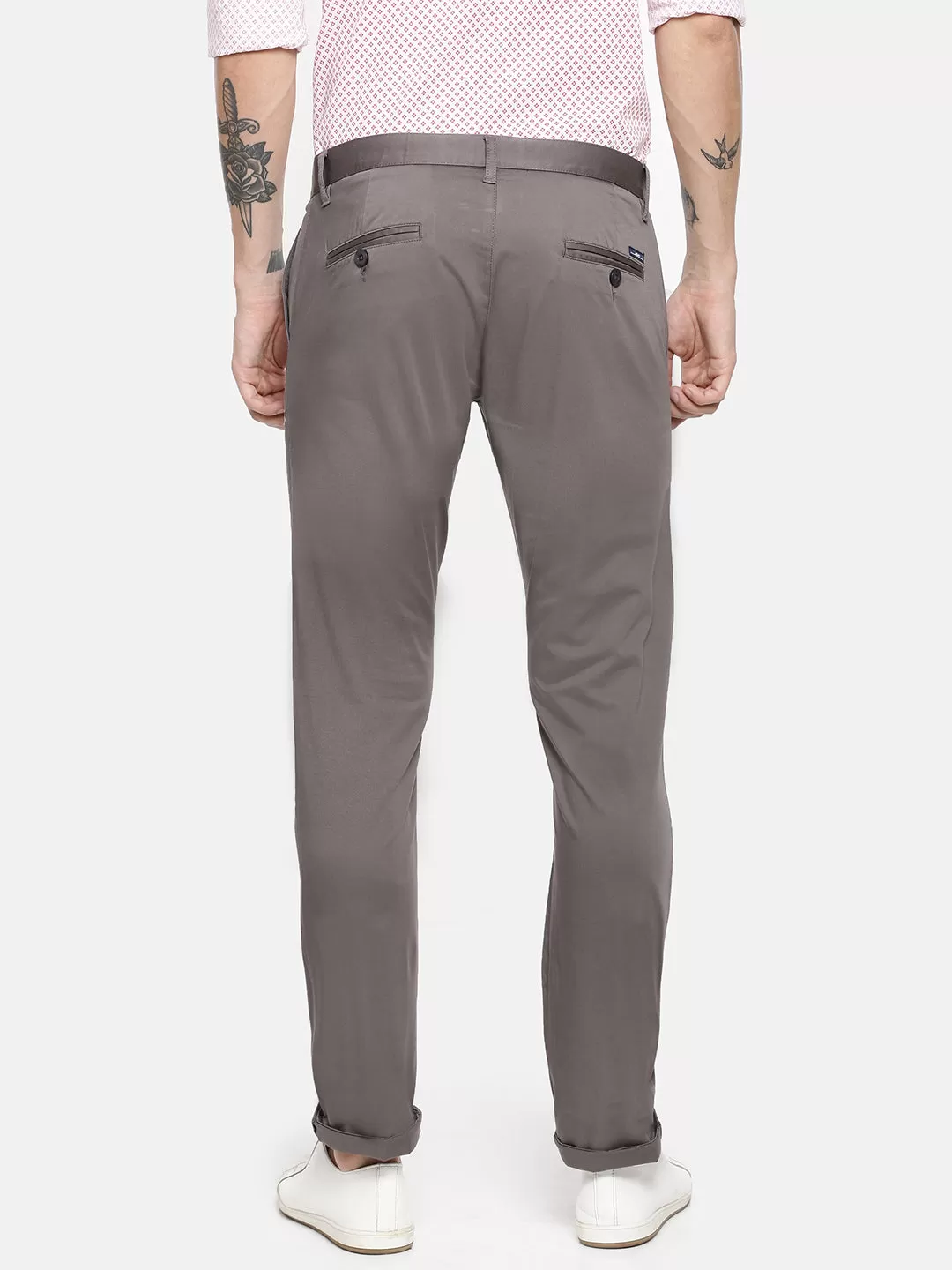 JDC Casual Solid Trouser-Silver Grey