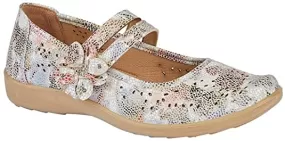 Ladies Boulevard Shoes Strap Over Multi Colour L730FM