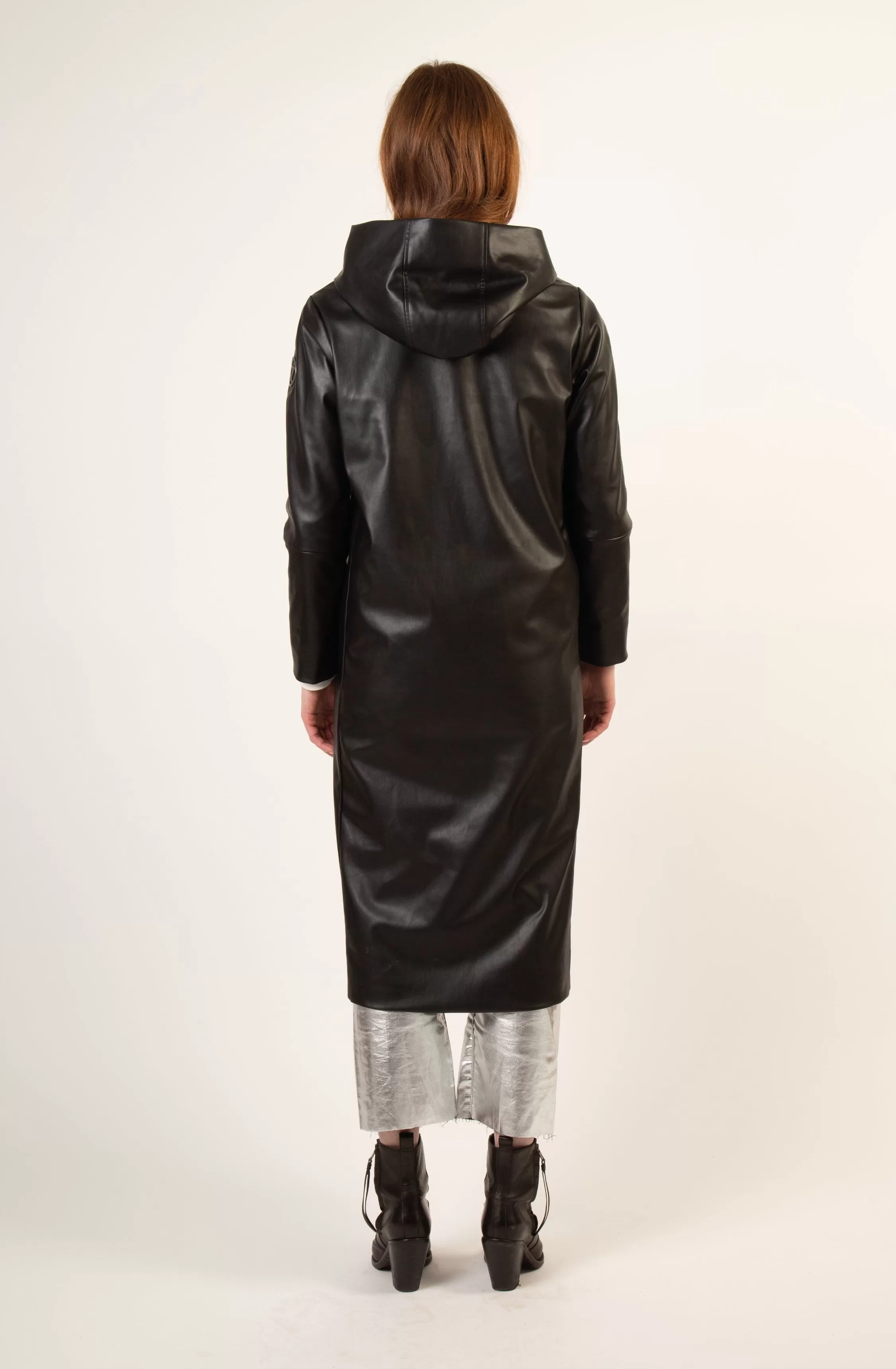 LANSDOWNE recycled vegan leather long coat