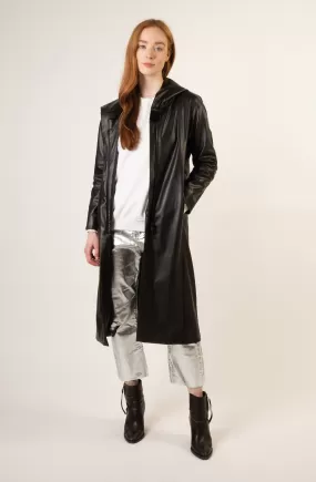 LANSDOWNE recycled vegan leather long coat