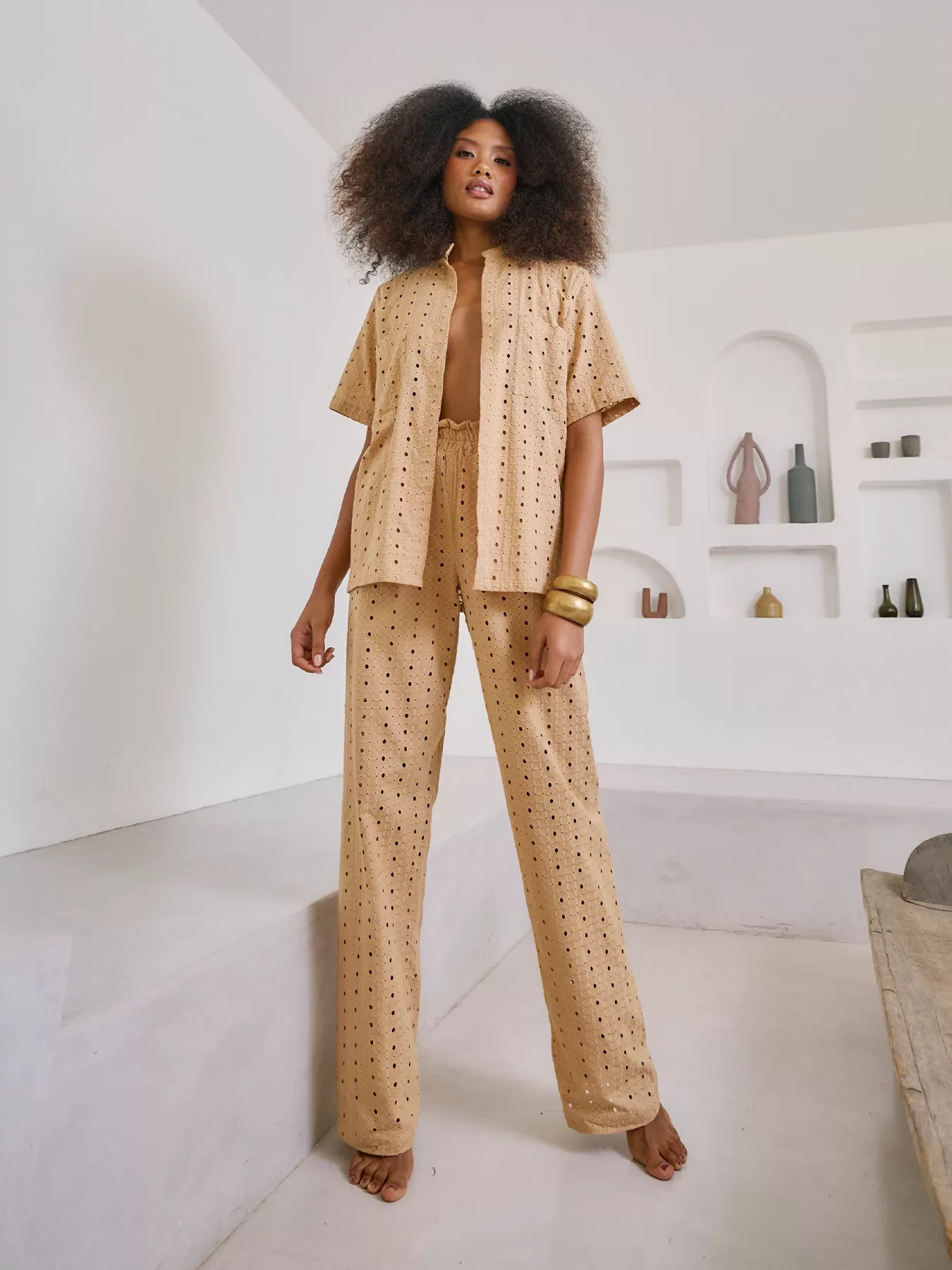 Leer Nar Pants - Binta Camel