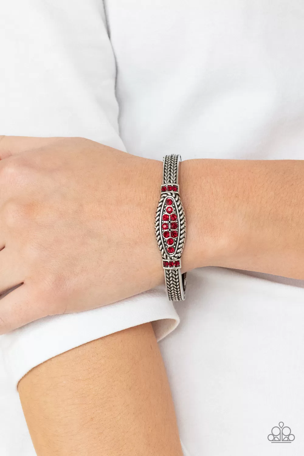 Locked in Luster - Red Bracelet