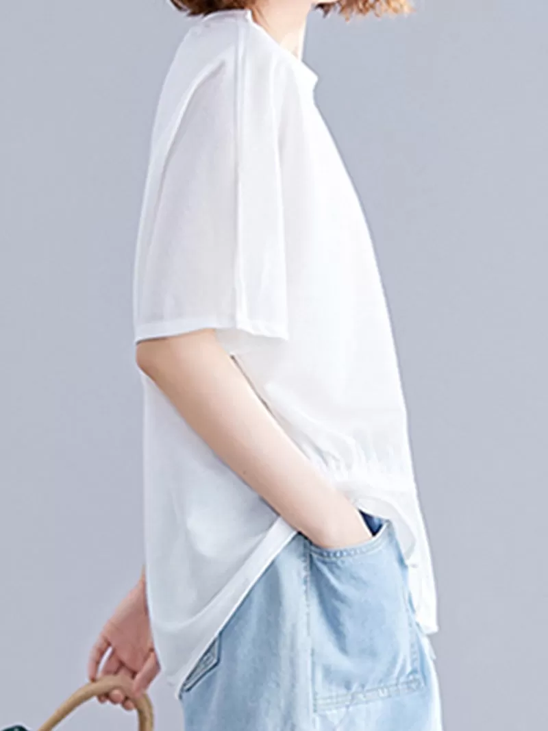 Lover's Leap Elastic Waist Style Basic Tops