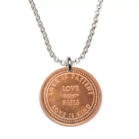 Mariamor Love Never Fails Necklace, Sterling Silver