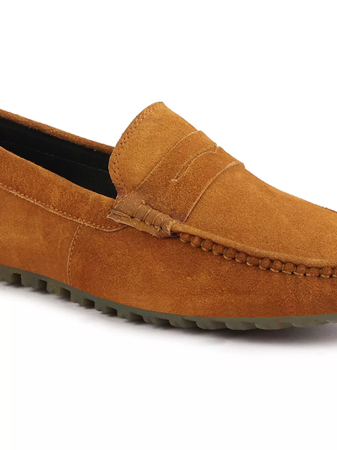 Men Teek Suede Leather Side Stitched Slip On Driving Loafers and Mocassin