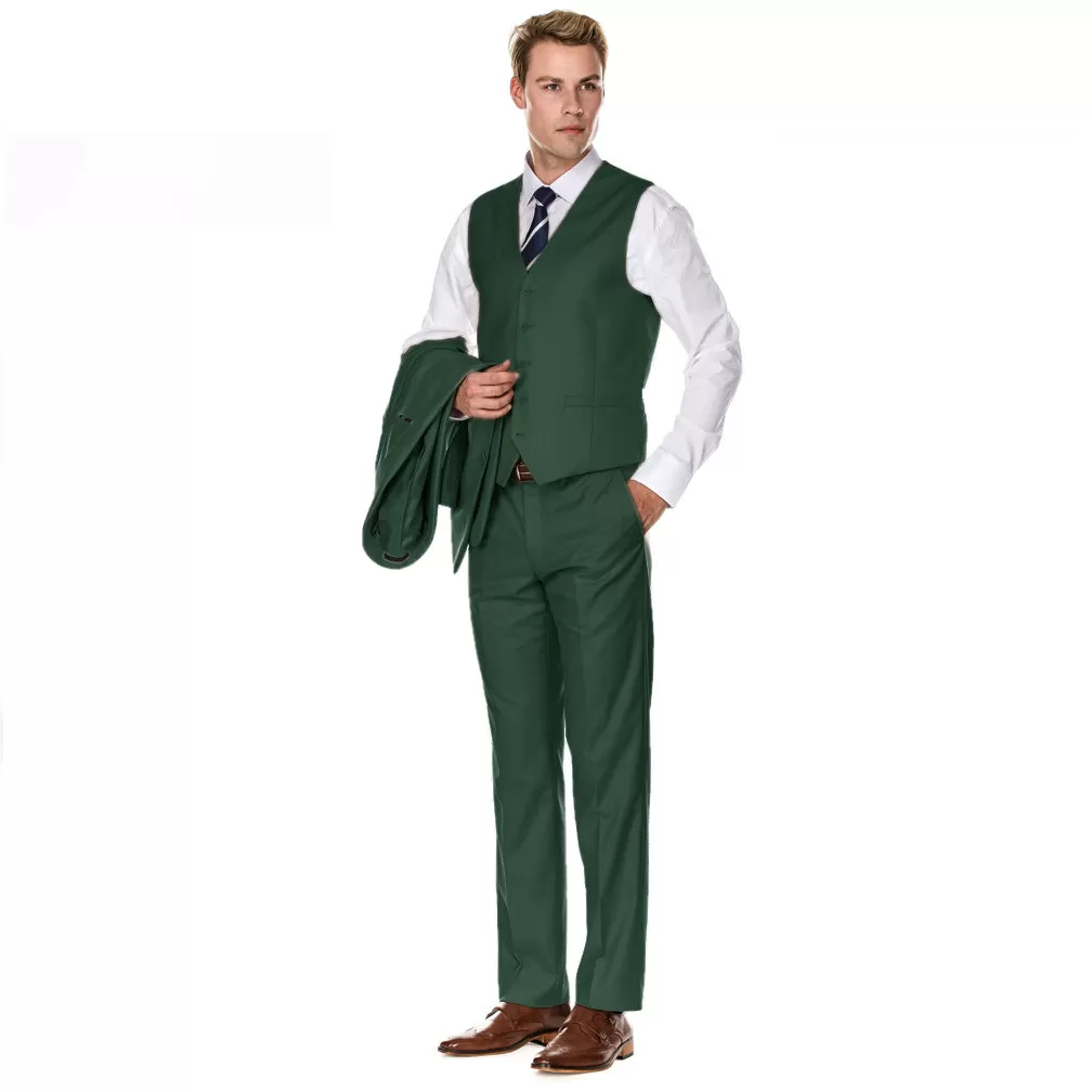 Men's Signature 3-Piece Slim Fit Suits (Lt Beige, Hunter Green, Copper)