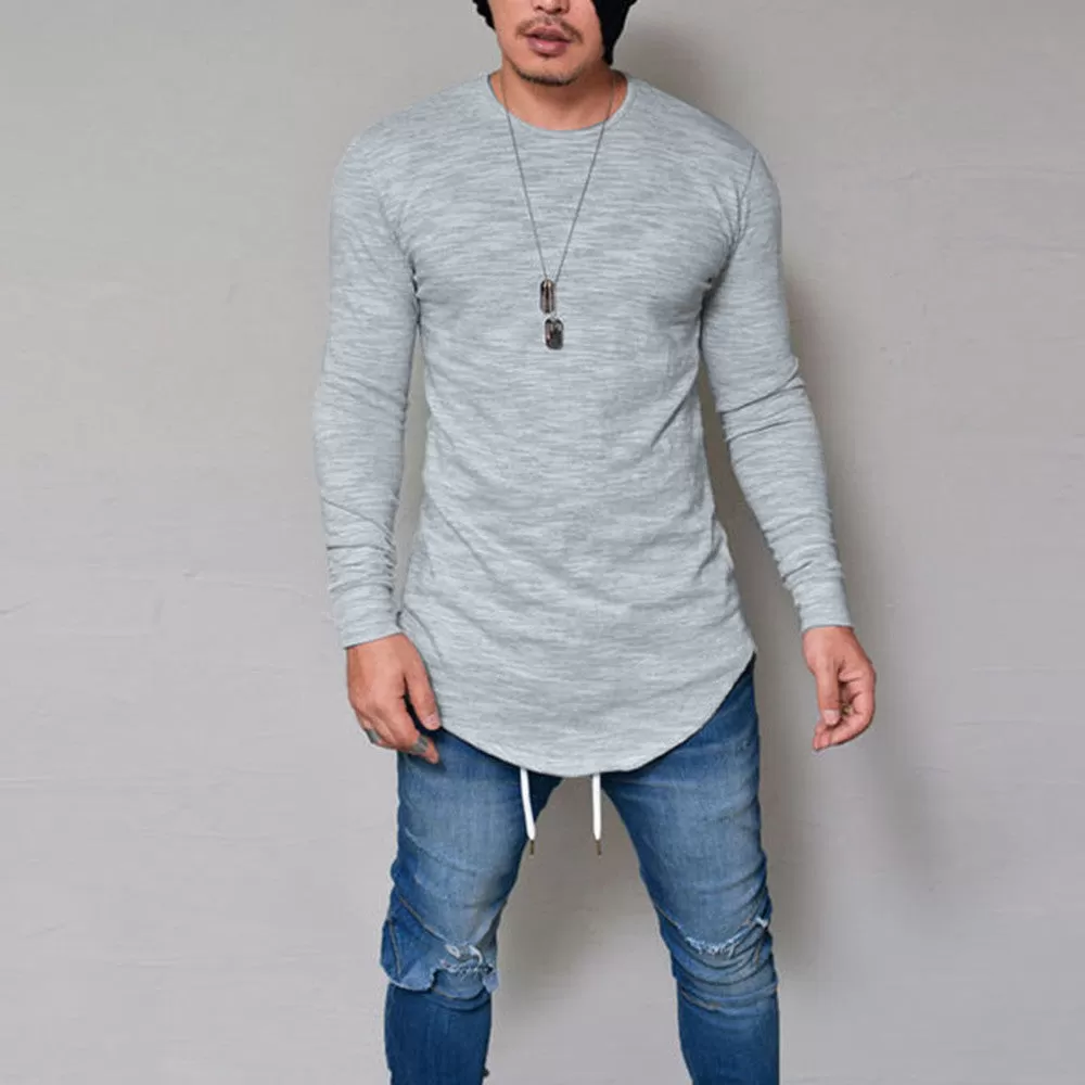 Men's Slim Fit Long Sleeve casual T-shirt