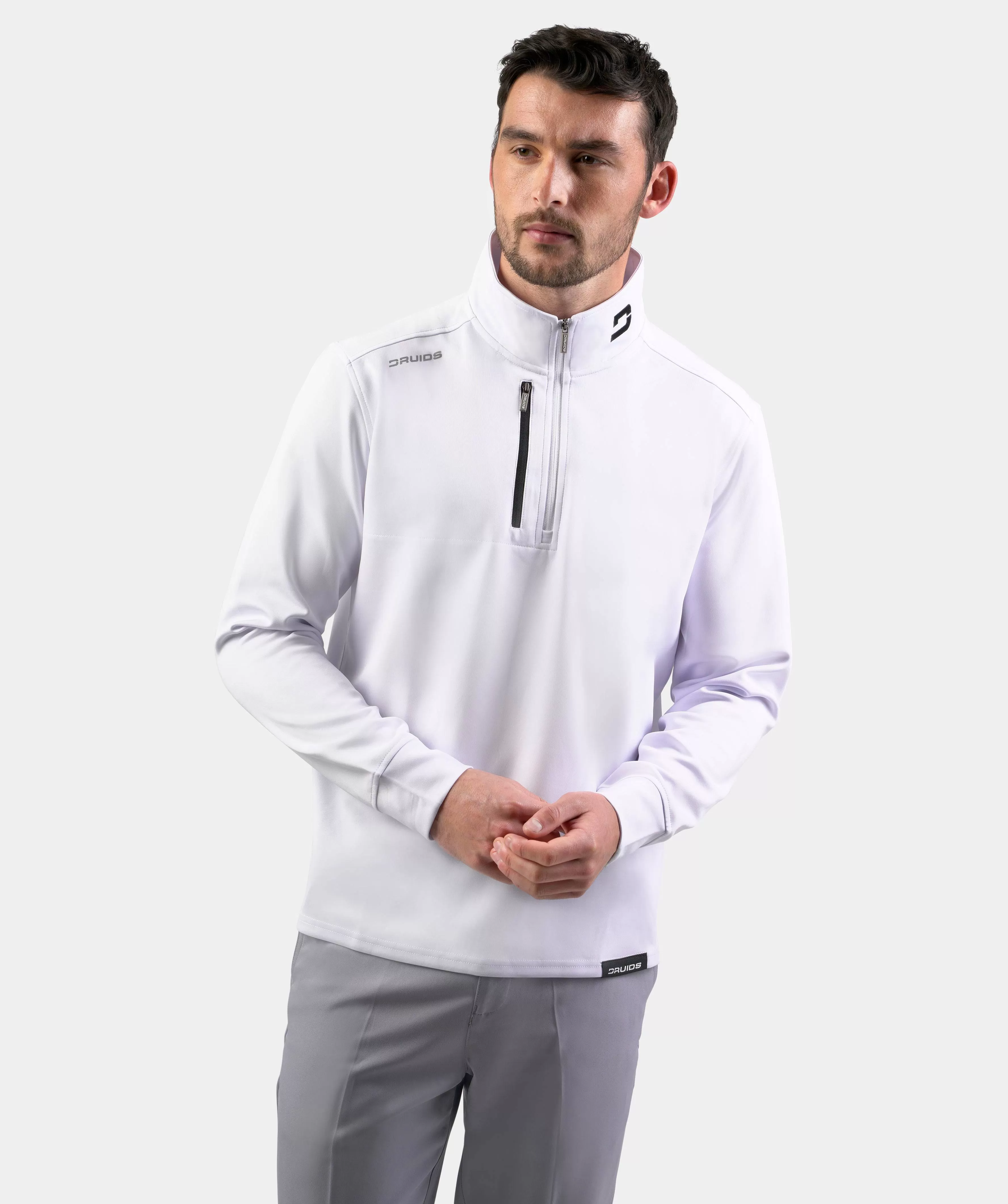 MEN'S ULTRA BLEND GOLF MIDLAYER 1/4 ZIP - WHITE