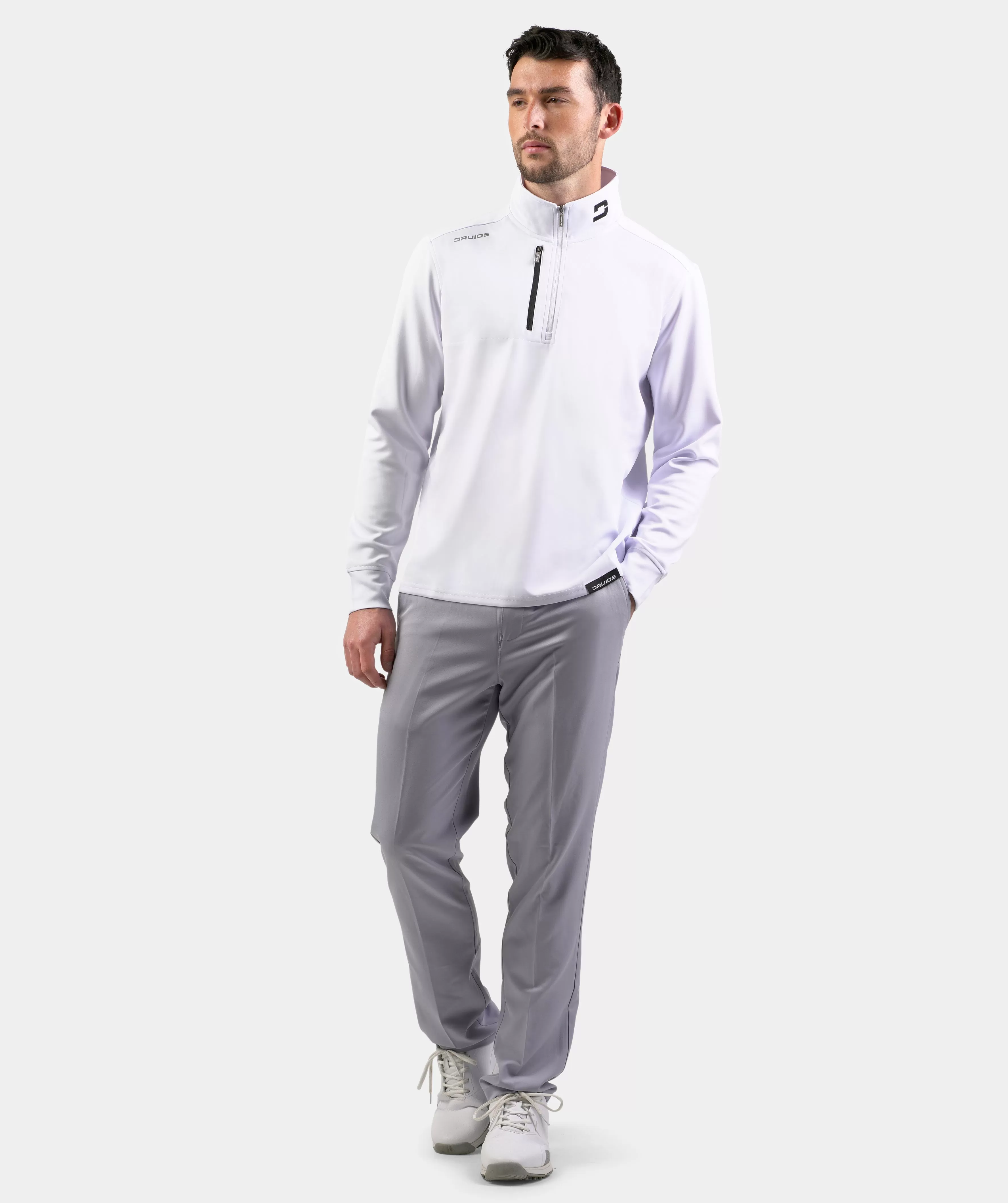 MEN'S ULTRA BLEND GOLF MIDLAYER 1/4 ZIP - WHITE